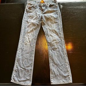 Lucky Brand Size 29 Low Rise Light Wash Denim Jean No Holes Bootcut